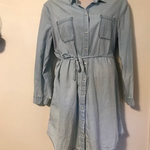 Chambray button down dress